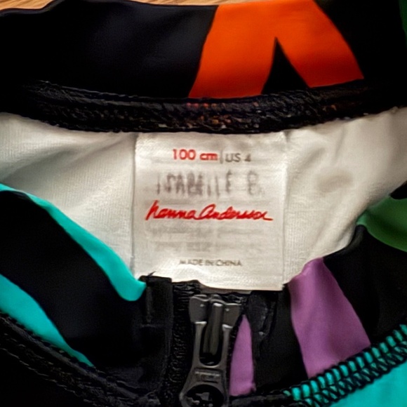 Hanna Andersson Black Printed Long Sleeve Half-Zip One-Piece - Picture 9 of 9